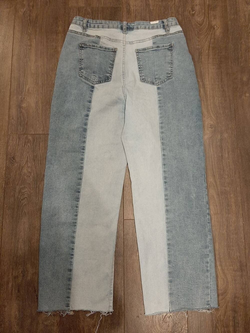 Almost Famous Size 13 Two Tone Colorblock Raw Hem Jeans
